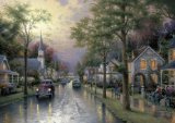 Schmidt Spiele GmbH Jigsaw Puzzle by Thomas Kinkade - Home Town Morning - 1000 Pieces