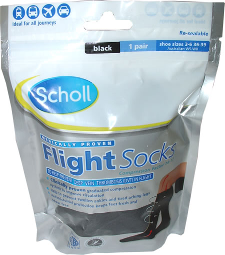 Flight Socks Black 3-6