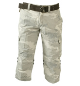 Grey Cargo 3/4 Length Shorts