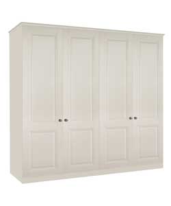 2 Classic Ivory Double Wardrobes