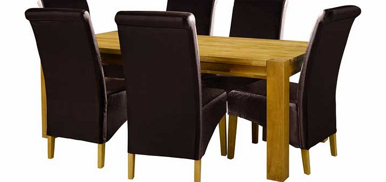 Schreiber Woburn Oak Dining Table and 6