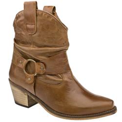 Female Gily Harness Ankle Leather Upper Alternative in Tan