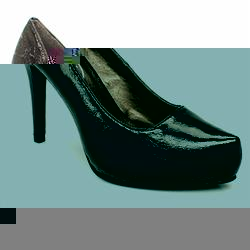 Schuh Female Layla Platform Point Patent Upper Evening in Black