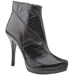Female Michy Snake Patent Panel Patent Upper in Black