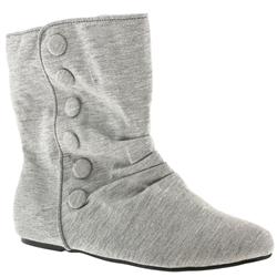 Female Sidney Jersey Button Boot Fabric Upper Casual in Grey