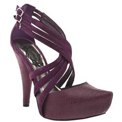 Schuh Female Stella X Strap Platform Suede Upper Evening in Purple