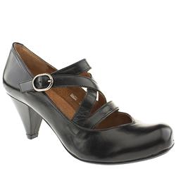 Schuh Female Tania X Bar Court Leather Upper Low Heel Shoes in Black