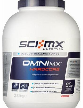 Sci-MX Nutrition  Omni MX Hardcore 2.32 kg Strawberry - Elite grade all-in-one mass gain solution