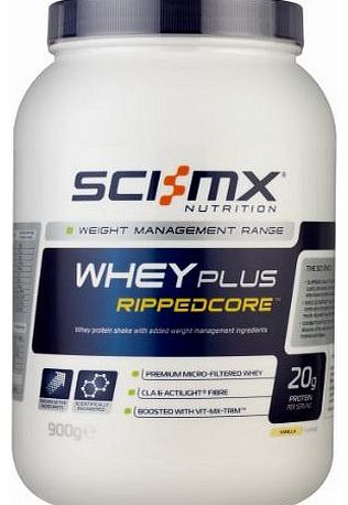  Whey Plus Rippedcore 900 g Vanilla - Whey protein shake with added weight management ingredients