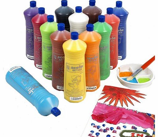 Scola Artmix Ready Mix Coloured Paint 12 x 600m (Pack of 12)