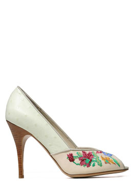 Scorah Pattullo Fay Embroidered Flower shoe by Scorah Pattullo