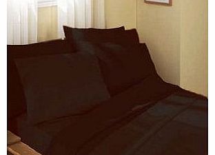 Plain Dyed Percale DOUBLE CHOCOLATE Duvet Cover Set