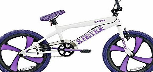 Scorpion Stryke Kids Freestyle Bmx Bike Bicycle 20`` Mag Wheels Gyro White Lilac