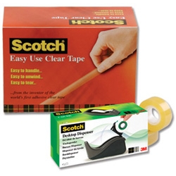 3M Clear Tape 25x66 (Pack12) with Free Desktop