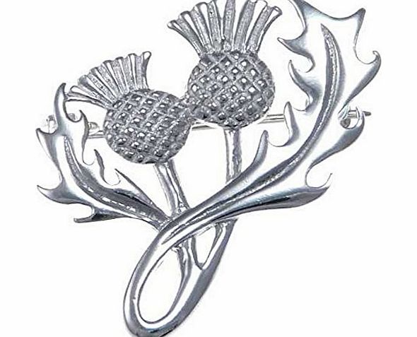 Scottish Jewellery Shop Sterling Silver Thistles Brooch