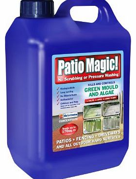 Patio Magic! 5 Litres Liquid Concentrate Mould, Algae and Moss Killer