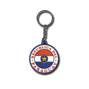 Paraguay Rubber Keyring