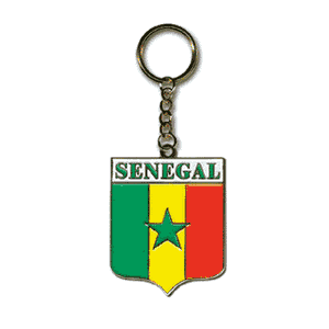 SCP Senegal Enamel Keyring Schlanduuml;sselanhandauml;nger