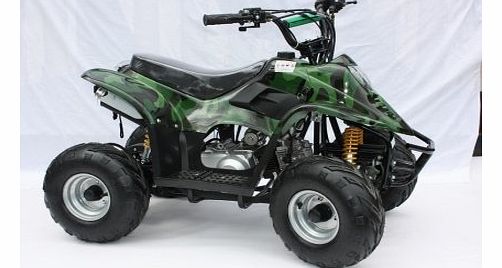 110Cc Thunder Cat Quad Bike With Electric Start And Reverse Gear - Green Camo