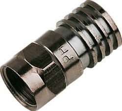Screwfix, 1228[^]55114 Black Crimp Type F Plug Pack of 10 55114