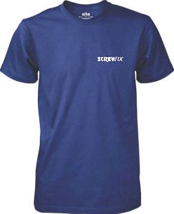 Screwfix, 1228[^]6191J Crew T-Shirt Blue Medium 40`` Chest 6191J