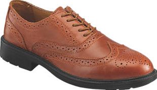 Screwfix, 1228[^]2993G S76SM Brogue Safety Shoes Tan Size 10 2993G