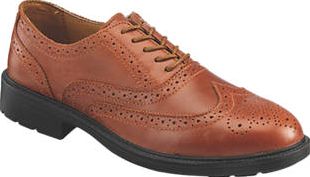 Screwfix, 1228[^]8498G S76SM Brogue Safety Shoes Tan Size 11 8498G