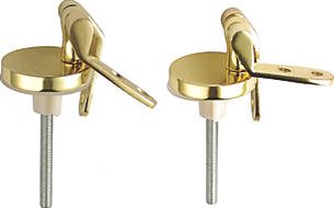 Screwfix, 1228[^]48076 Wooden Toilet Seat Hinges Polished Brass Pack of
