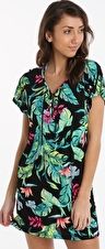 Seafolly, 1295[^]259294 Jungle Out There Tree House Dress - Black