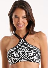 Seafolly, 1295[^]253537 Kasbah High Neck Tank - Black and White
