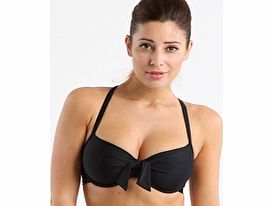 Seafolly Matt Separates Tie Front Underwired D Cup - Black