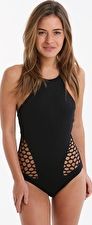 Seafolly, 1295[^]267691 Mesh About DD High Neck Maillot - Black