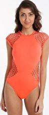 Seafolly, 1295[^]267680 Mesh About Surf Maillot - Nectarine