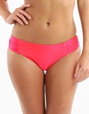 Seafolly, 1295[^]214865 Shimmer Ruched Side Retro Pant - Neon Red