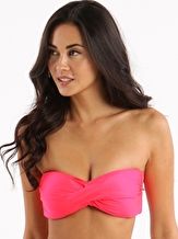 Seafolly, 1295[^]214882 Shimmer Twist Bandeau - Neon Red