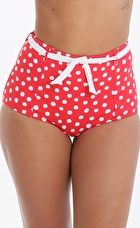 Seafolly, 1295[^]276708 Spot On High Waisted Pant - Chilli Red