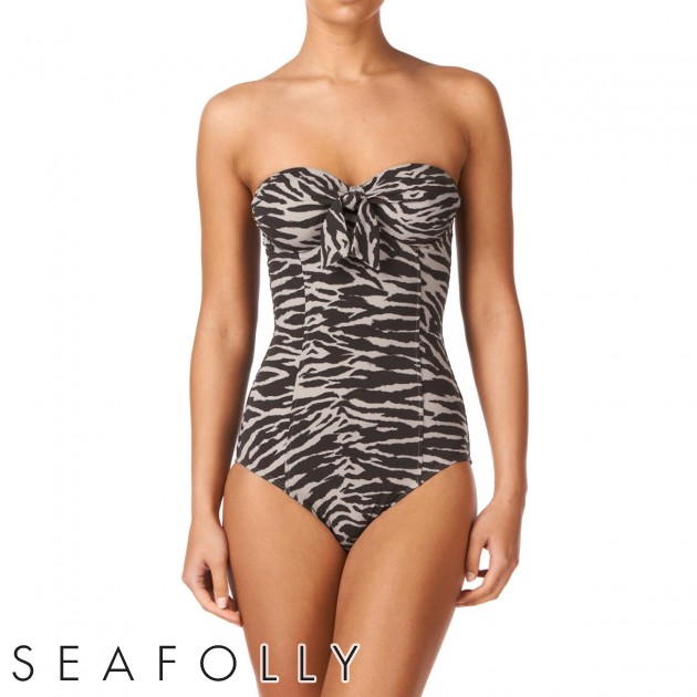 Seafolly Womens Seafolly Safari Bustier Maillot Swimsuit
