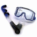 Seakodive Aqua Tetra Mask and Aqua Dry Snorkel Set - Clear/Black