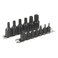 Impact TRX-Star Security Socket Set 13pc 1/4andquot and 3/8andquotSq Drive