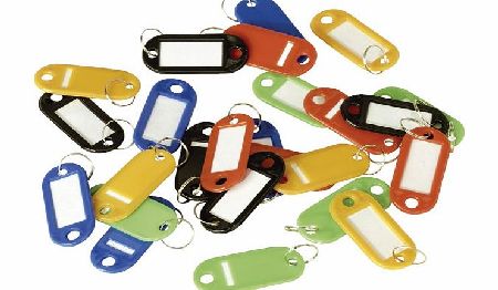 Sealey Key Tags Pack of 25 - Assorted Colours SKTAG25