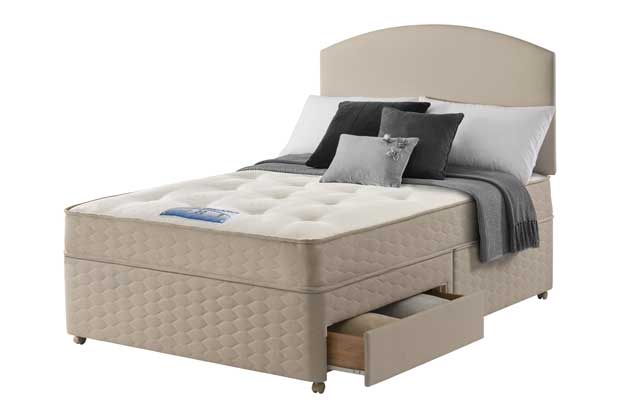 Unwind Tufted Backcare Double 2 Drawer Divan