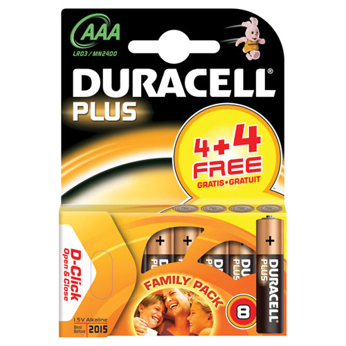 Duracell AAA Battery Pack of 8