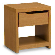 Seattle 1 drawer Side Table, Oak effect