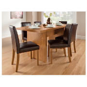 Seattle Dining Table, Oak Effect with 6 Milton