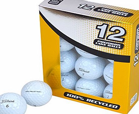 Second Chance Titleist Pro V1 Lake Golf Balls 12 Pack - 21 x 16 x 5 cm, Clam