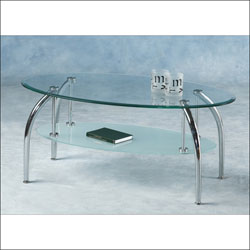 Caravelle Coffee Table - Glass & Chrome