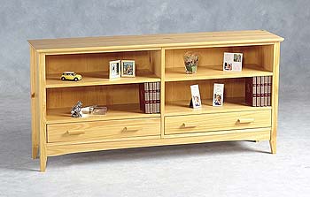 Chardonnay Low Double Bookcase / Display Unit