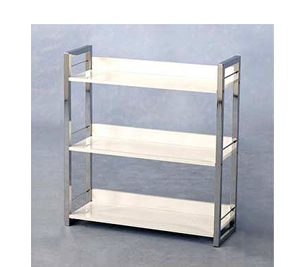 Charisma High Gloss 3 Shelf Bookcase in White -