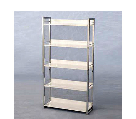 Charisma High Gloss 5 Shelf Bookcase in White -