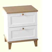 Seconique Clearance - Arcadia Ash 2 Drawer Bedside Table
